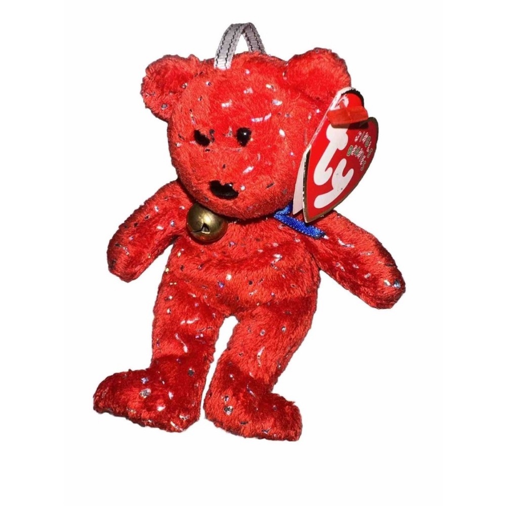 2003 RARE & RETIRED TY JINGLE
BEANIE BABY DECADE CHRISTMAS RED
TEDDY BEAR